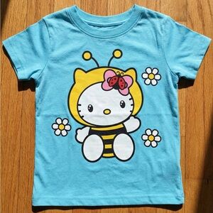 Gildan Blue and Yellow Bee Character Kids T-Shirt